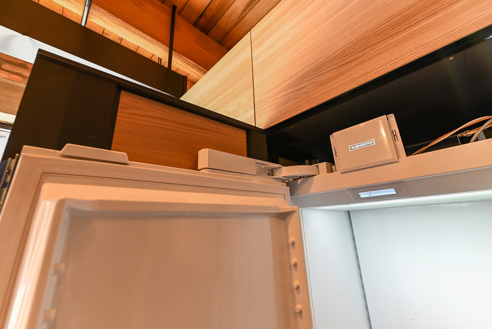 Valcucine Venture: Green Tea Glass Modern Kitchen with Island & Luxe Appliances