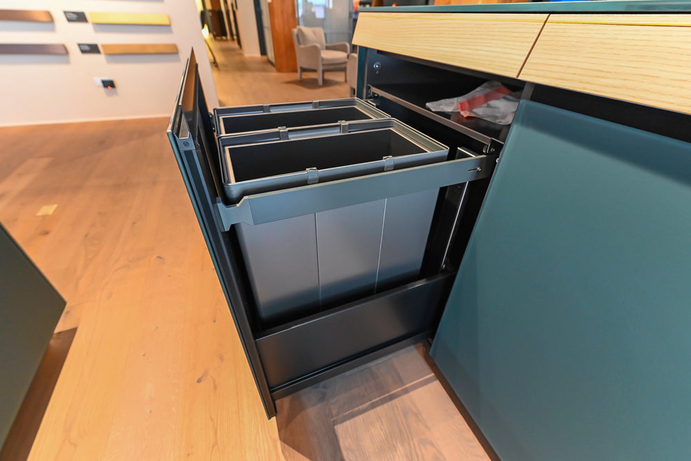 Valcucine Venture: Green Tea Glass Modern Kitchen with Island & Luxe Appliances