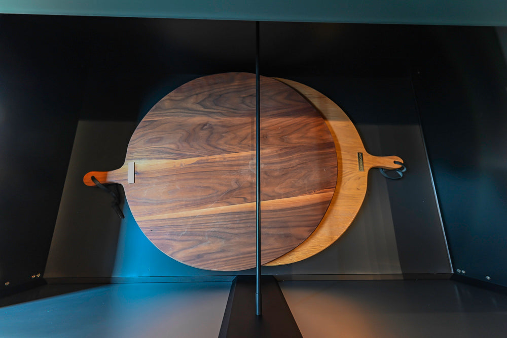 Valcucine Venture: Green Tea Glass Modern Kitchen with Island & Luxe Appliances