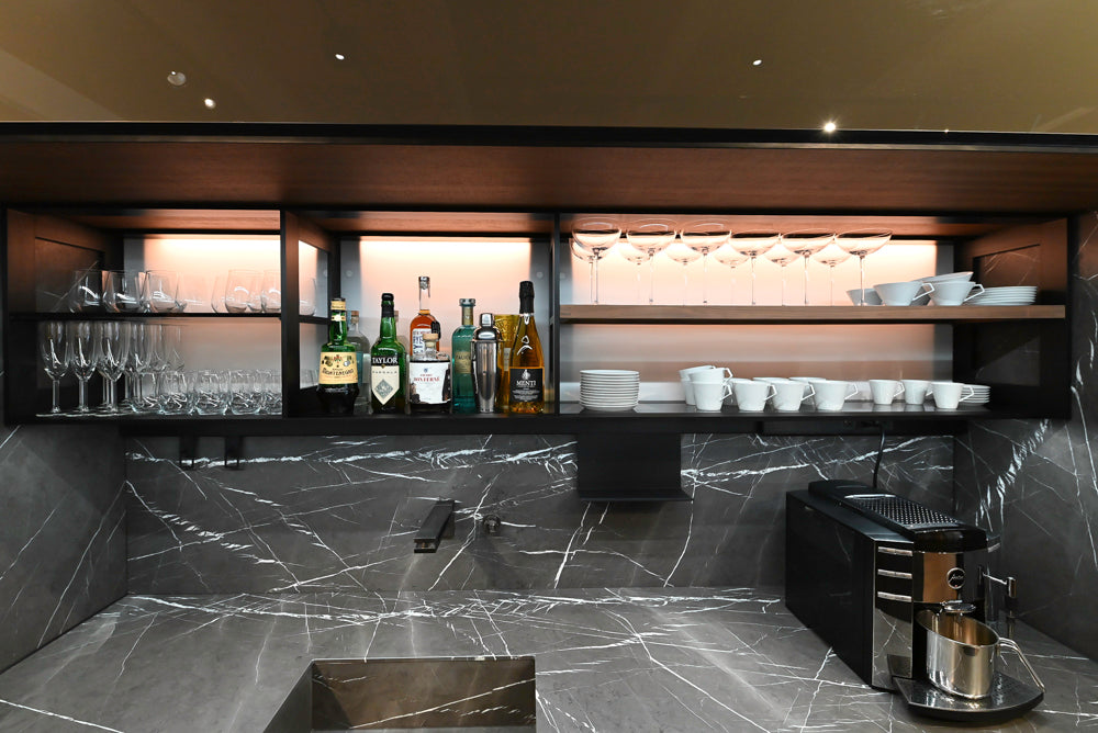 Valcucine Logica Celata Wet Bar with Artematica Soft Island