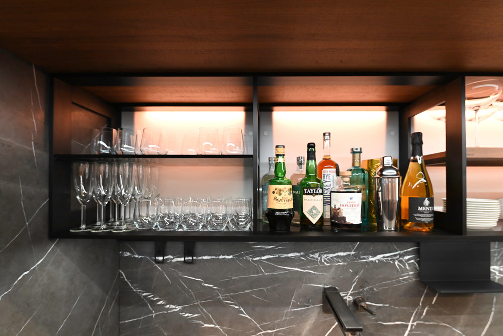 Valcucine Logica Celata Wet Bar with Artematica Soft Island