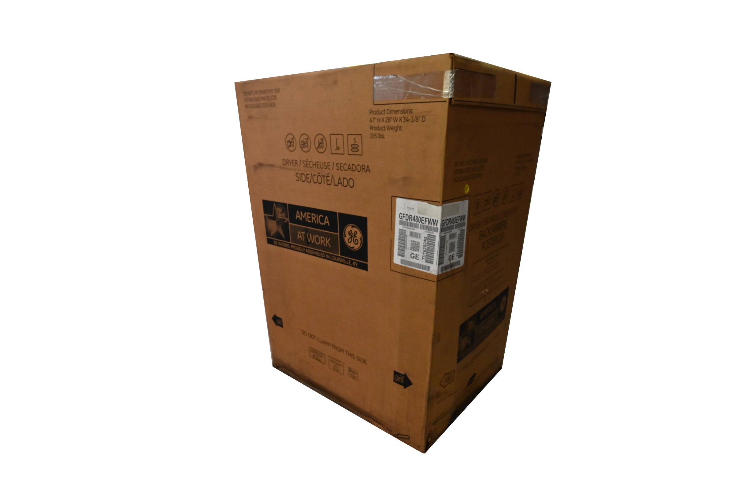 GE GFDR480EFWW 28" White Front Load Electric Dryer