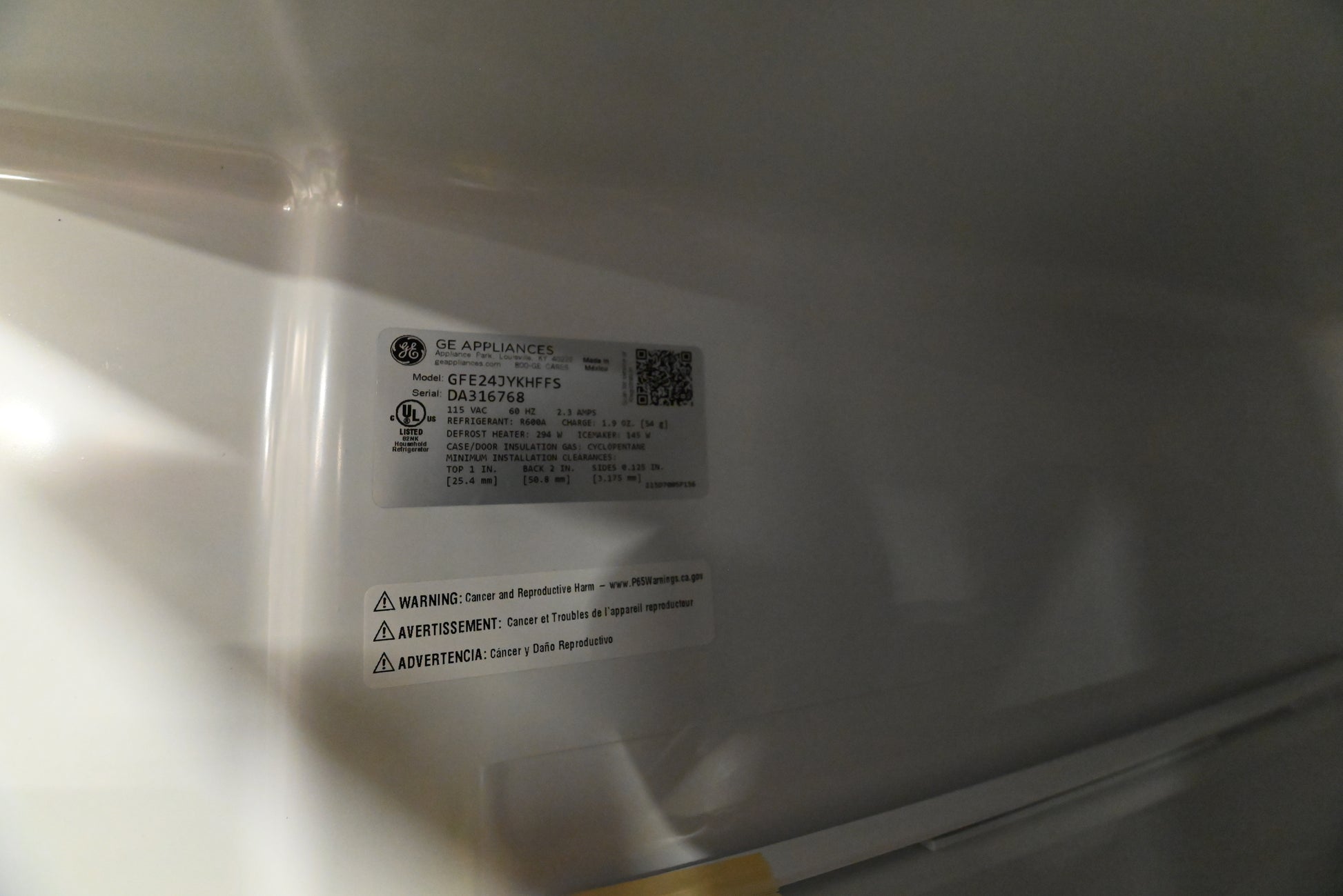 GE GFE24JYKFS 33" Stainless Steel French Door Refrigerator, Open Box
