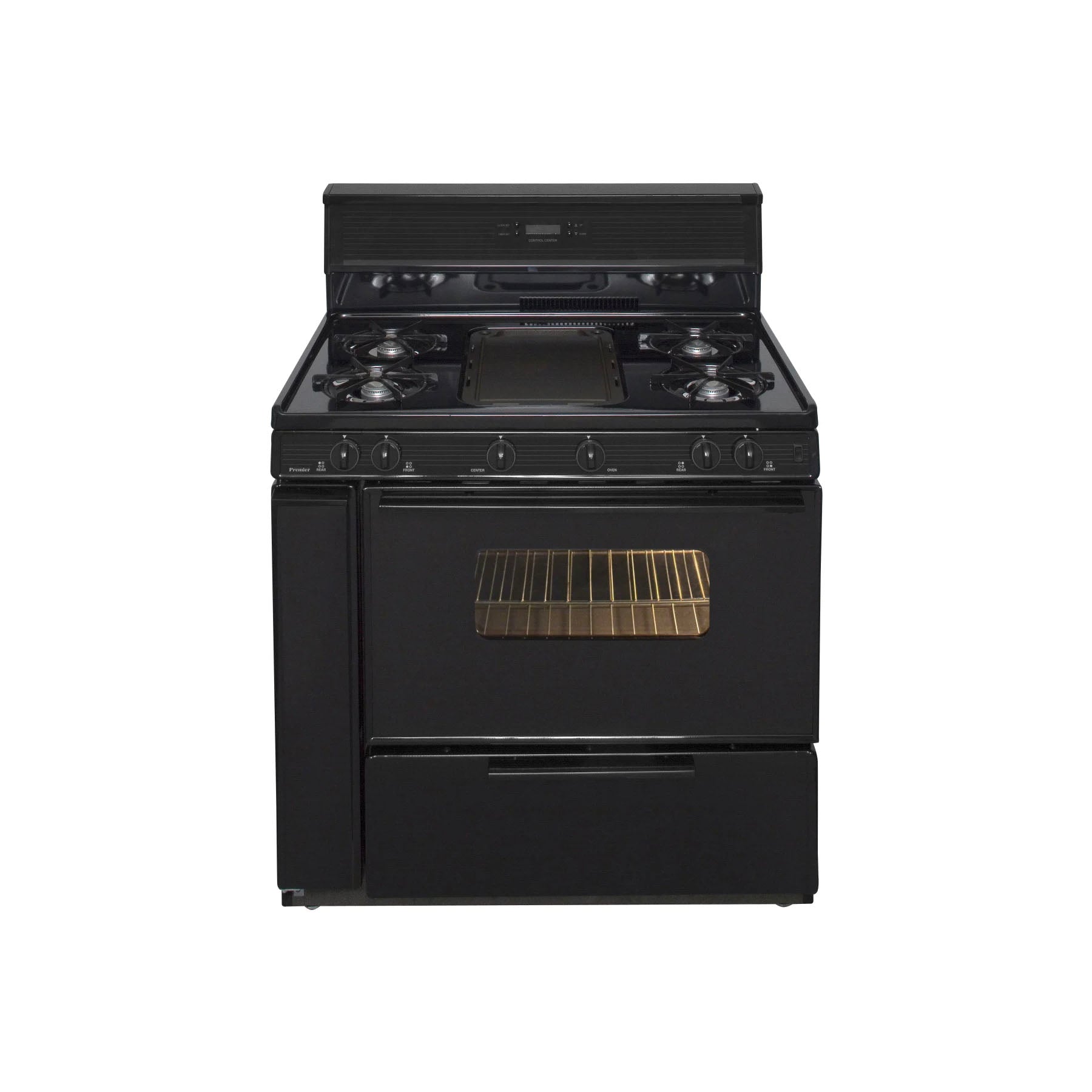 Premier SLK849BP 36" Black Gas Range