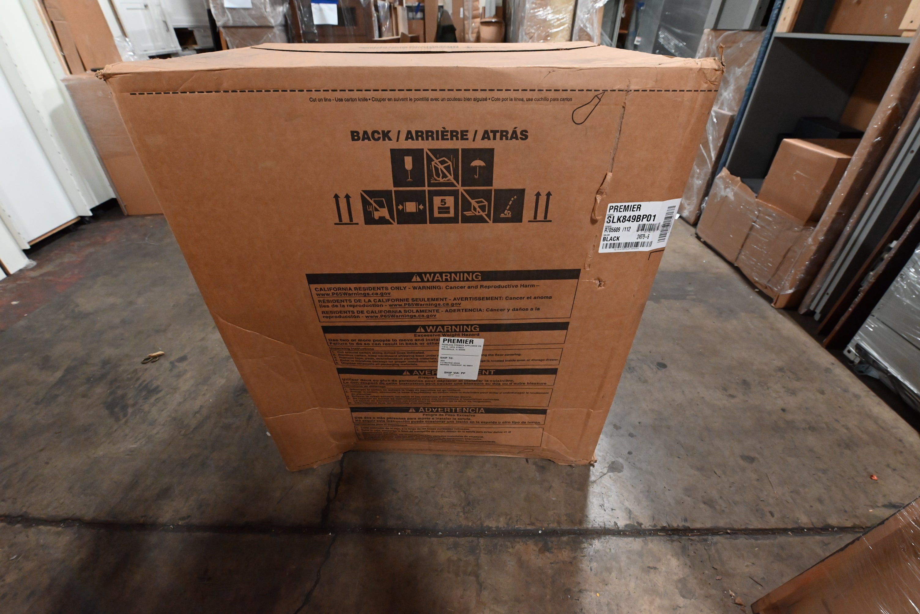 Premier SLK849BP 36" Black Gas Range