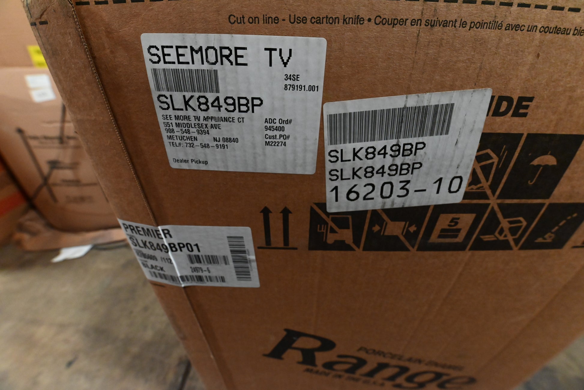 Premier SLK849BP 36" Black Gas Range