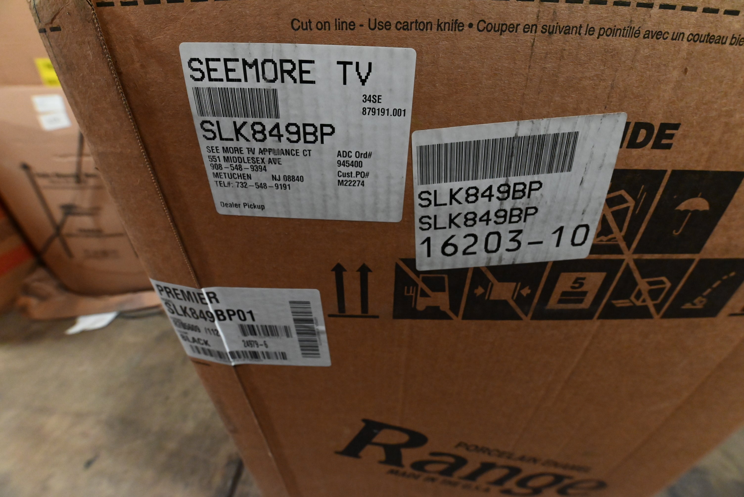 Premier SLK849BP 36" Black Gas Range