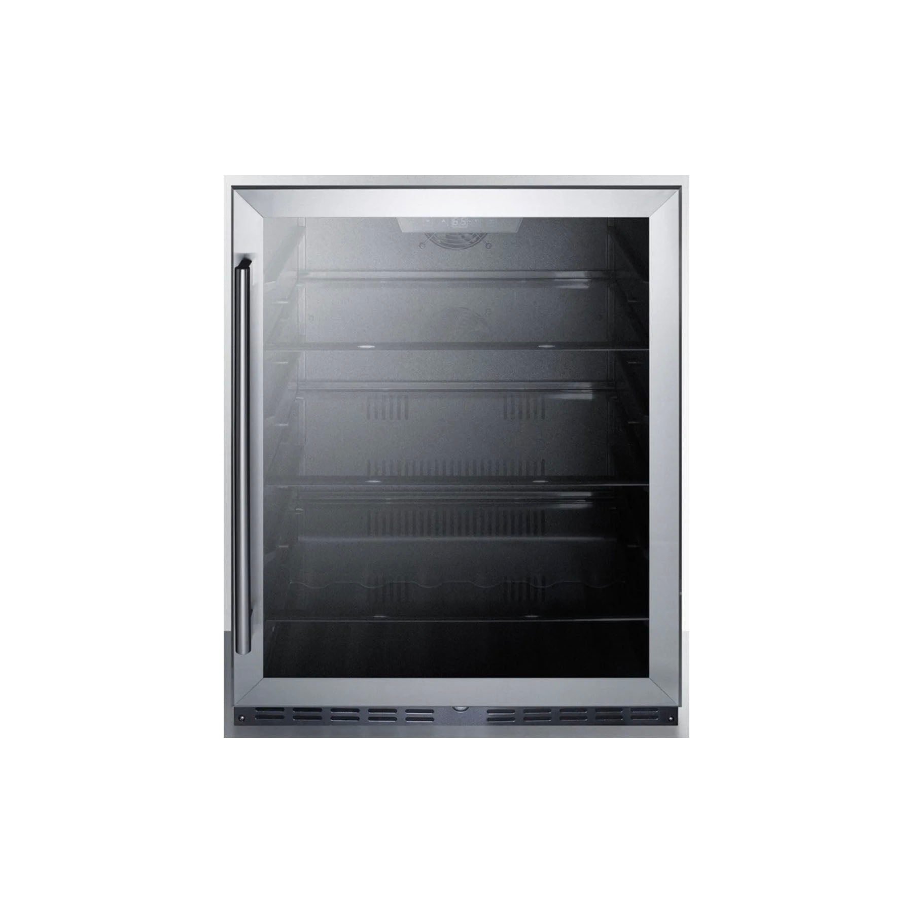 Summit AL57GCSS 24" Stainless Steel and Glass Door Undercounter Beverage Center, ADA Compliant