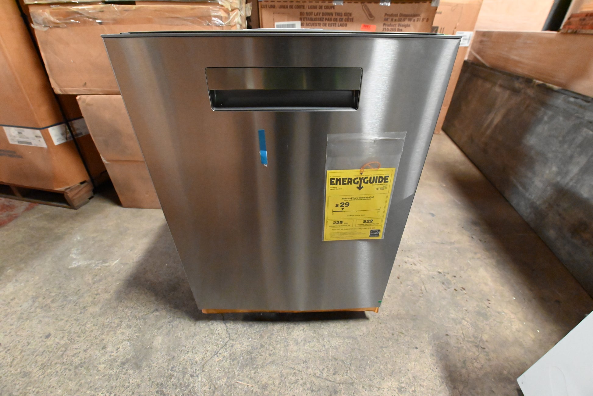 Blomberg 24 inch brushed stainless steel dishwasher with top controls