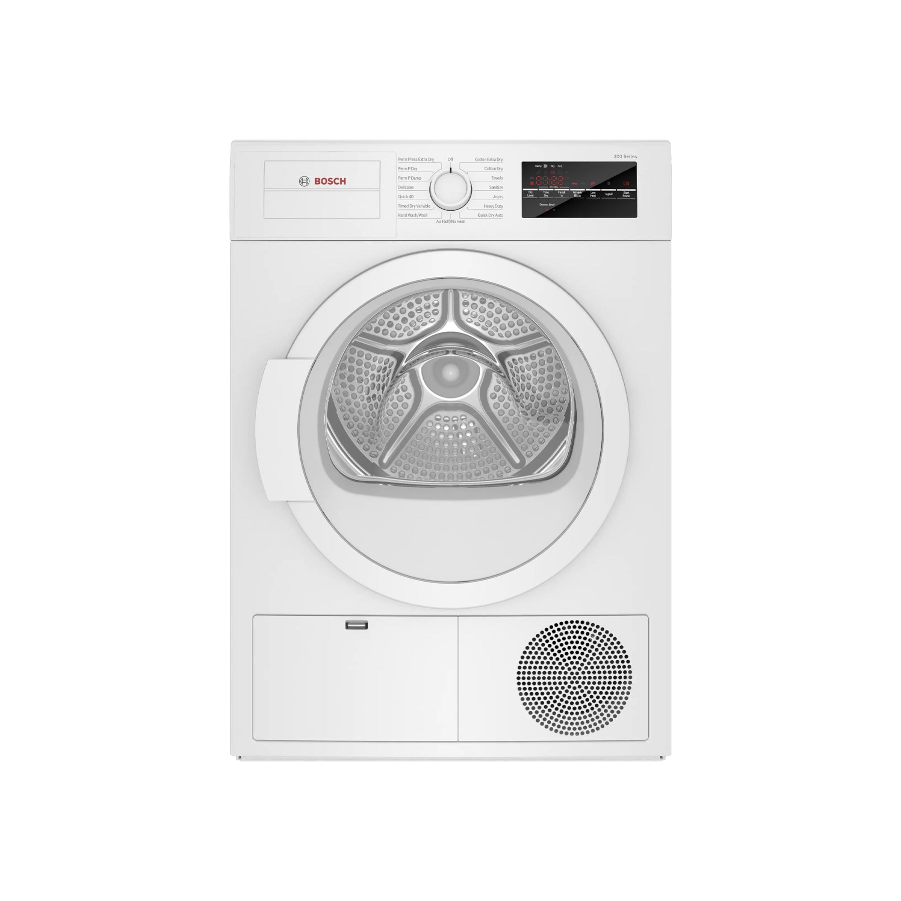 Bosch 300 Series WTG86403UC 24" White Ventless Electric Dryer