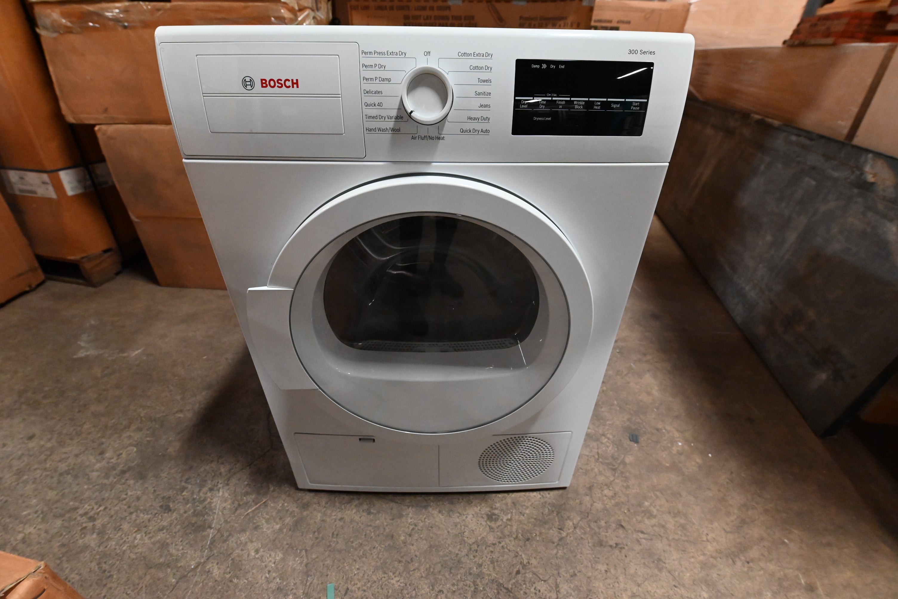 Bosch 300 Series WTG86403UC 24" White Ventless Electric Dryer