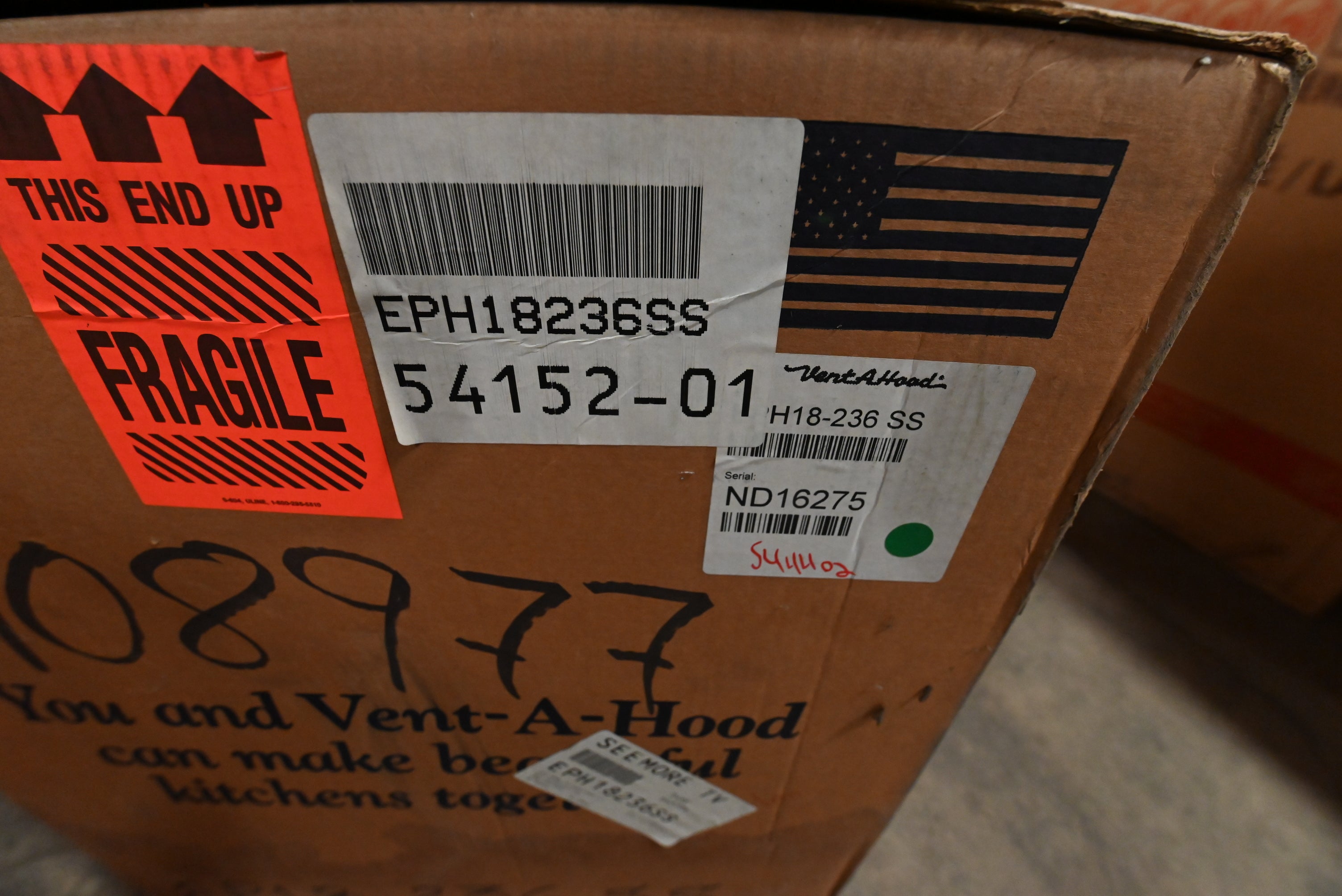 Vent-A-Hood EPH18236SS 36" Stainless Steel Wall Mount Canopy Hood