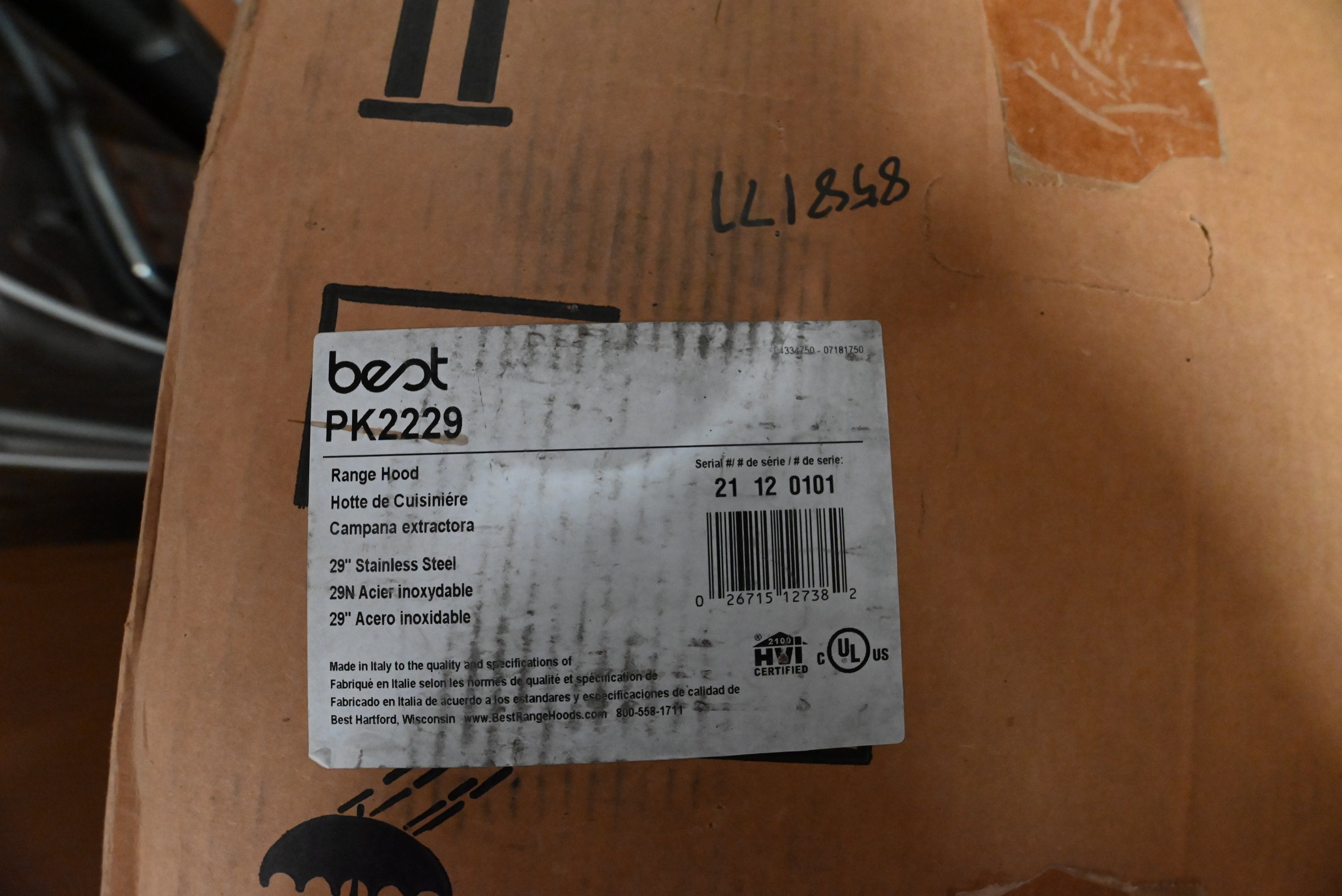 Best PK2229 30" Stainless Steel Custom Hood Insert