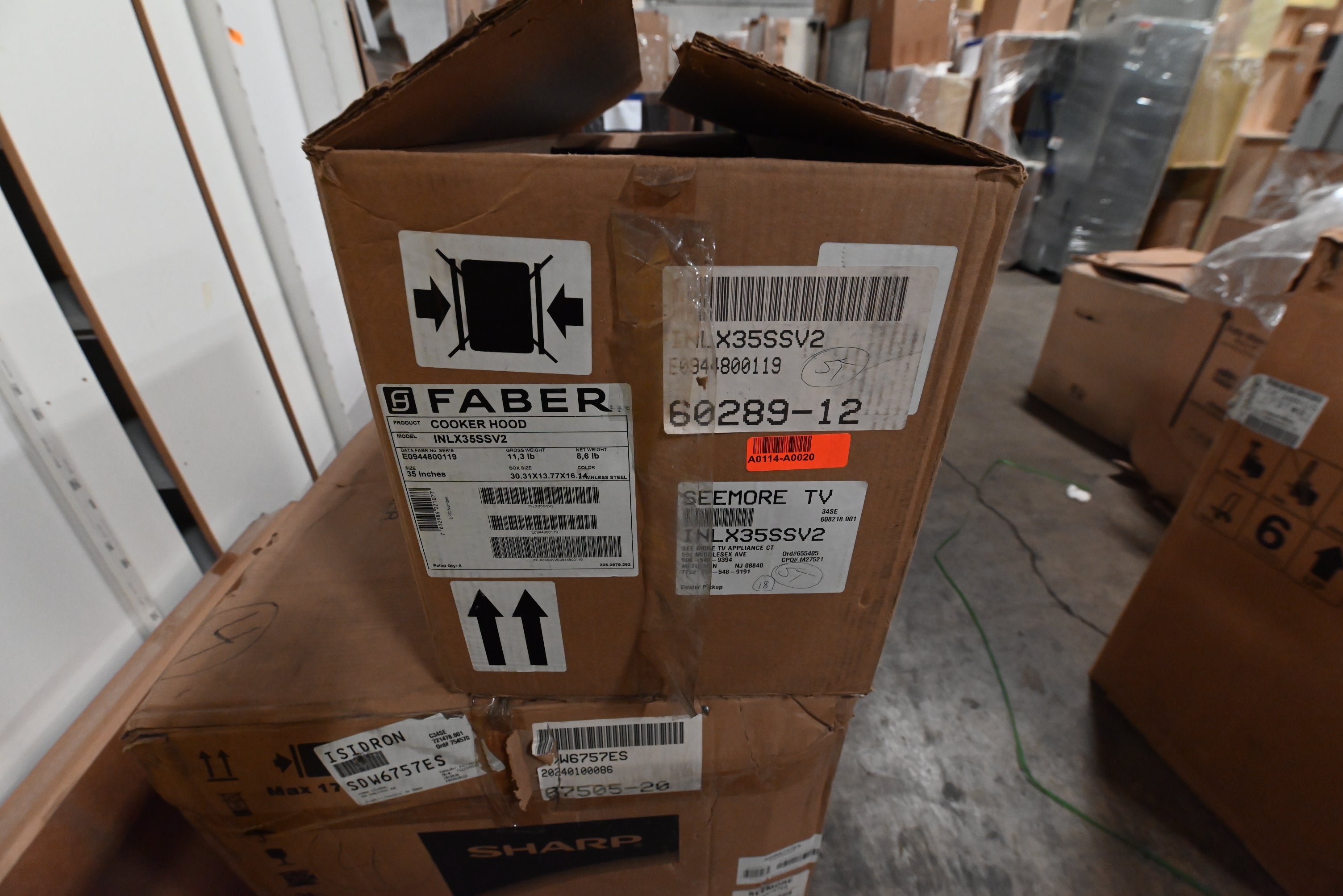 Faber INLX35SSV2 35" Stainless Steel Hood Insert