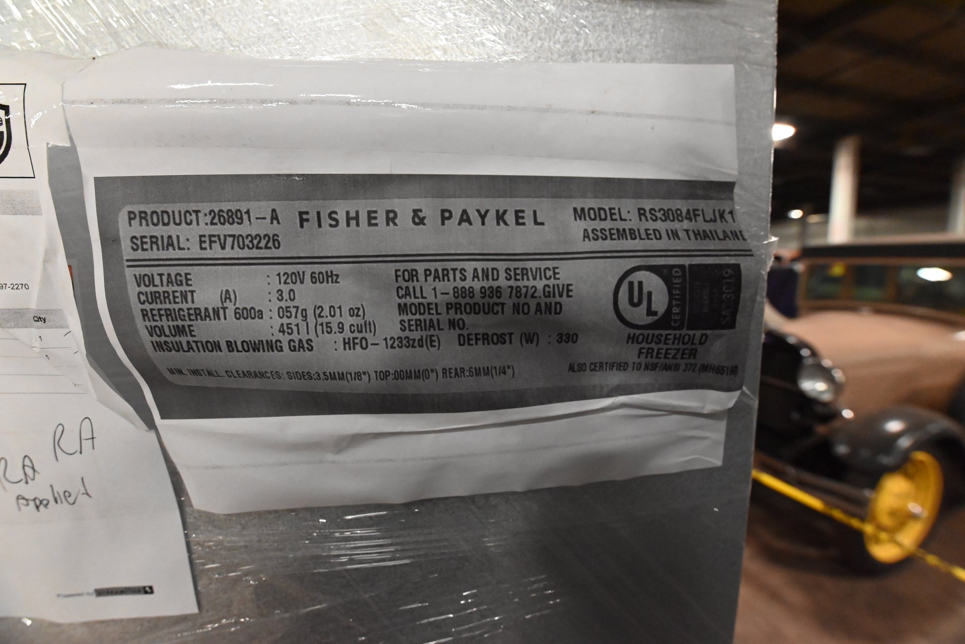 Fisher & Paykel RS3084FLJK1 30" Panel Ready All Freezer Column, Right Hinge