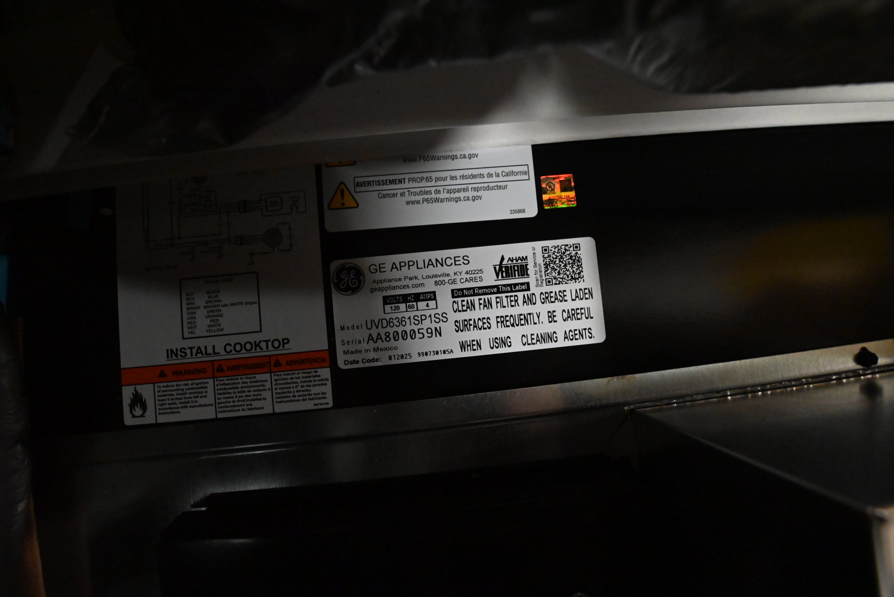 GE UVD6361SPSS 36" Stainless Steel Telescopic Downdraft