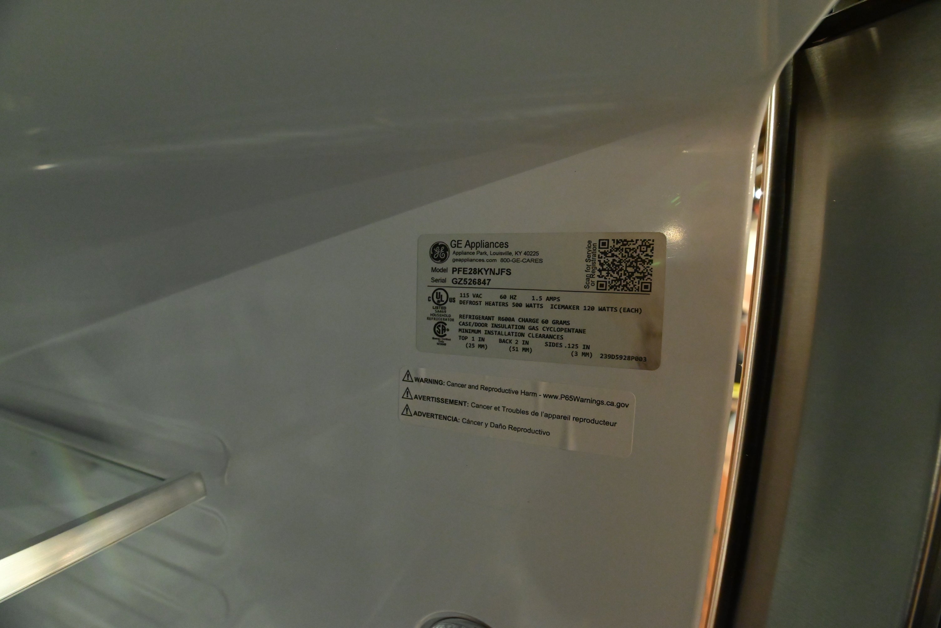 GE Profile PFE28KYNFS 36" Stainless Steel French Door Refrigerator