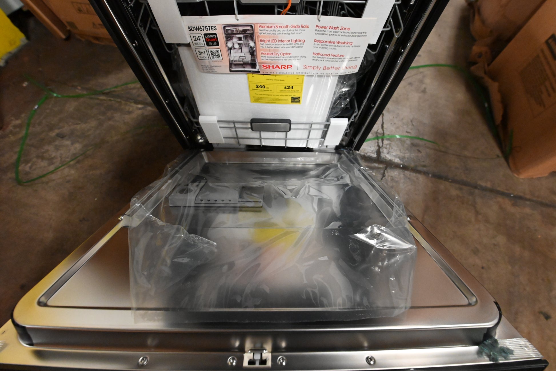 Sharp SDW6757ES 24" Stainless Steel Dishwasher