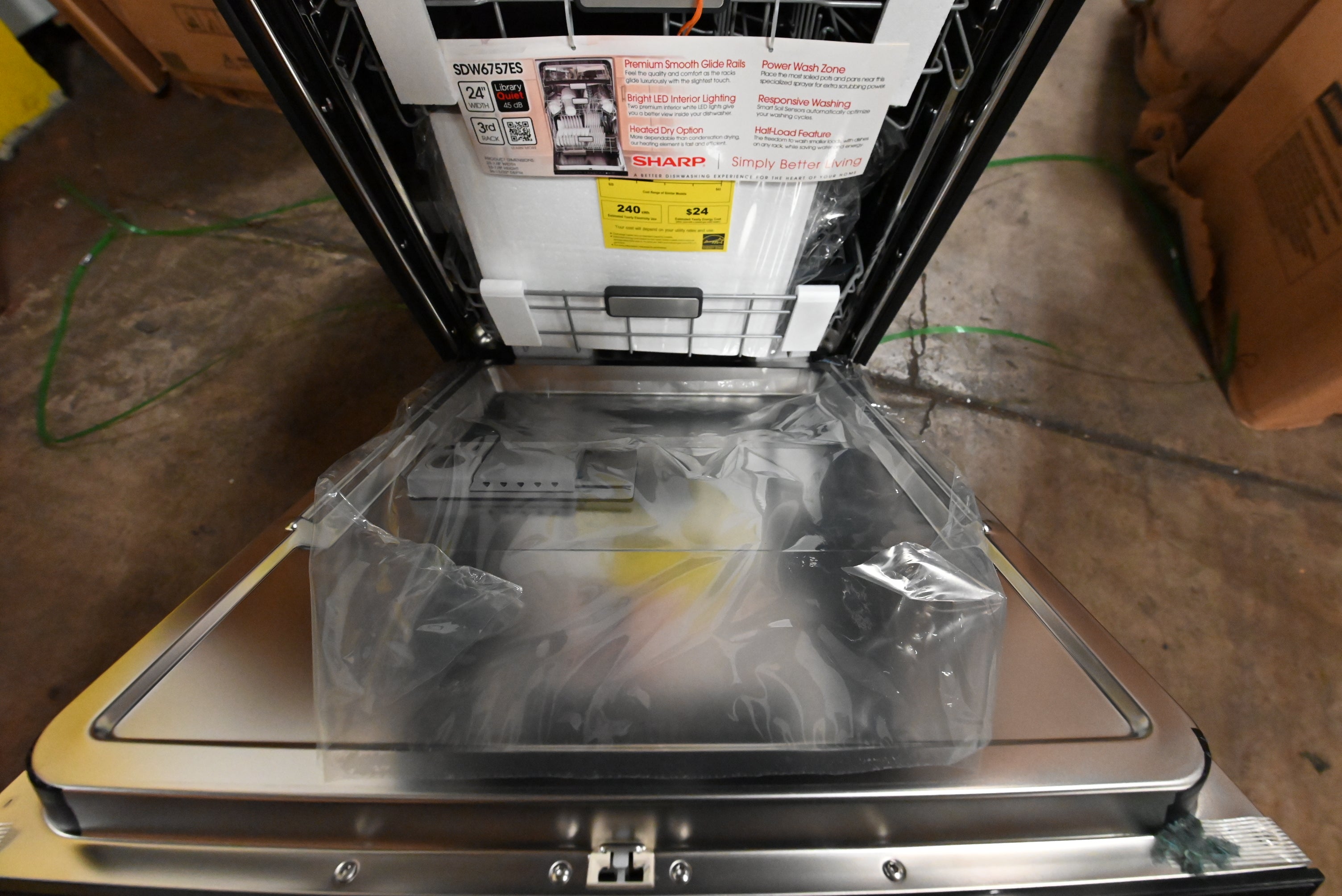 Sharp SDW6757ES 24" Stainless Steel Dishwasher