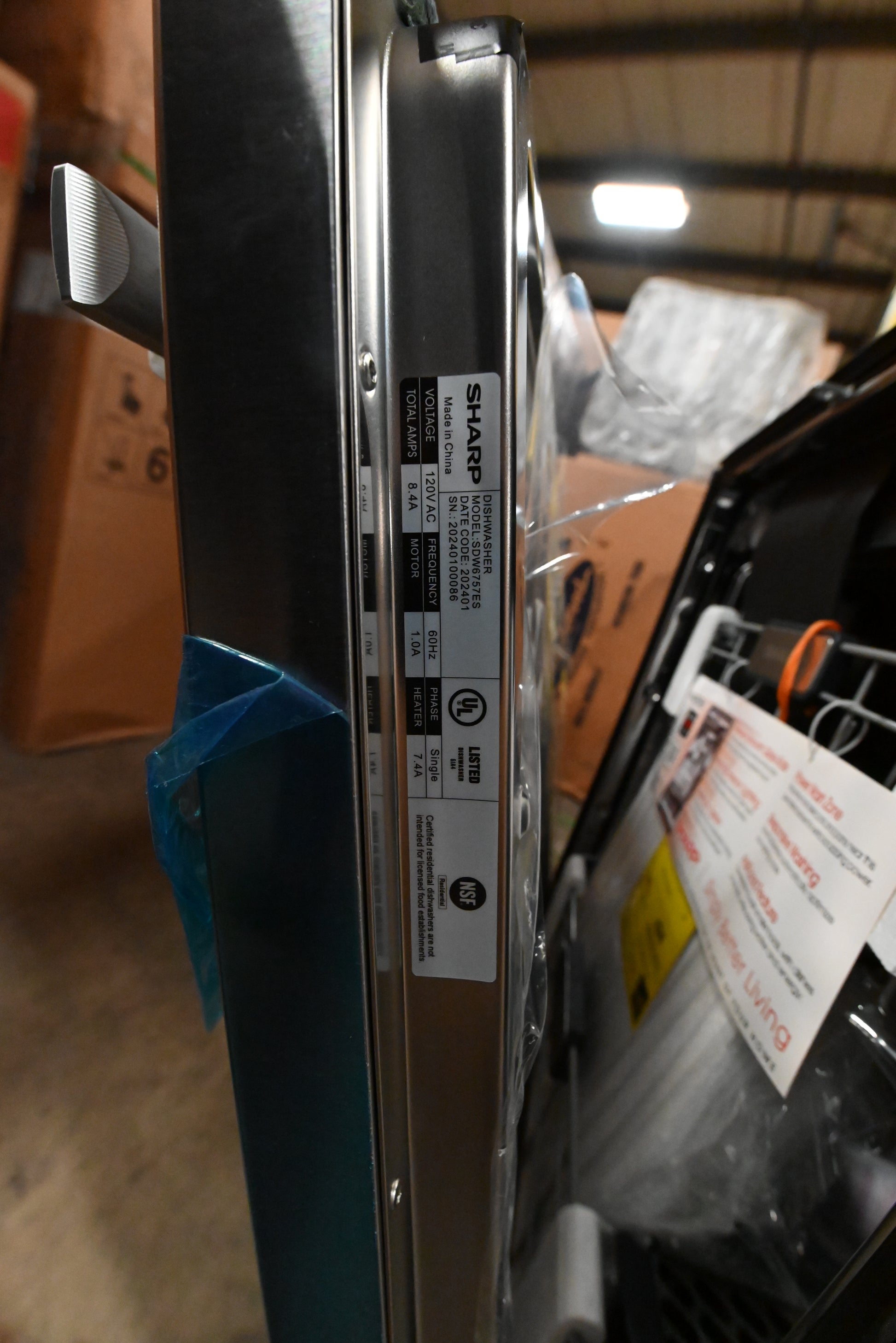 Sharp SDW6757ES 24" Stainless Steel Dishwasher