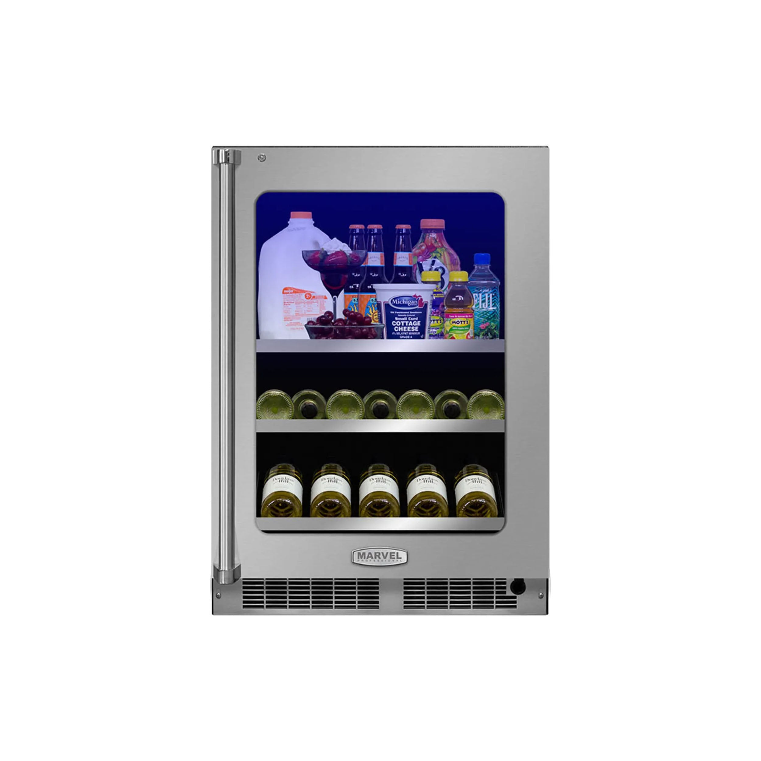 Marvel MP24BCG3RS 24" Stainless Steel and Glass Door Beverage Center