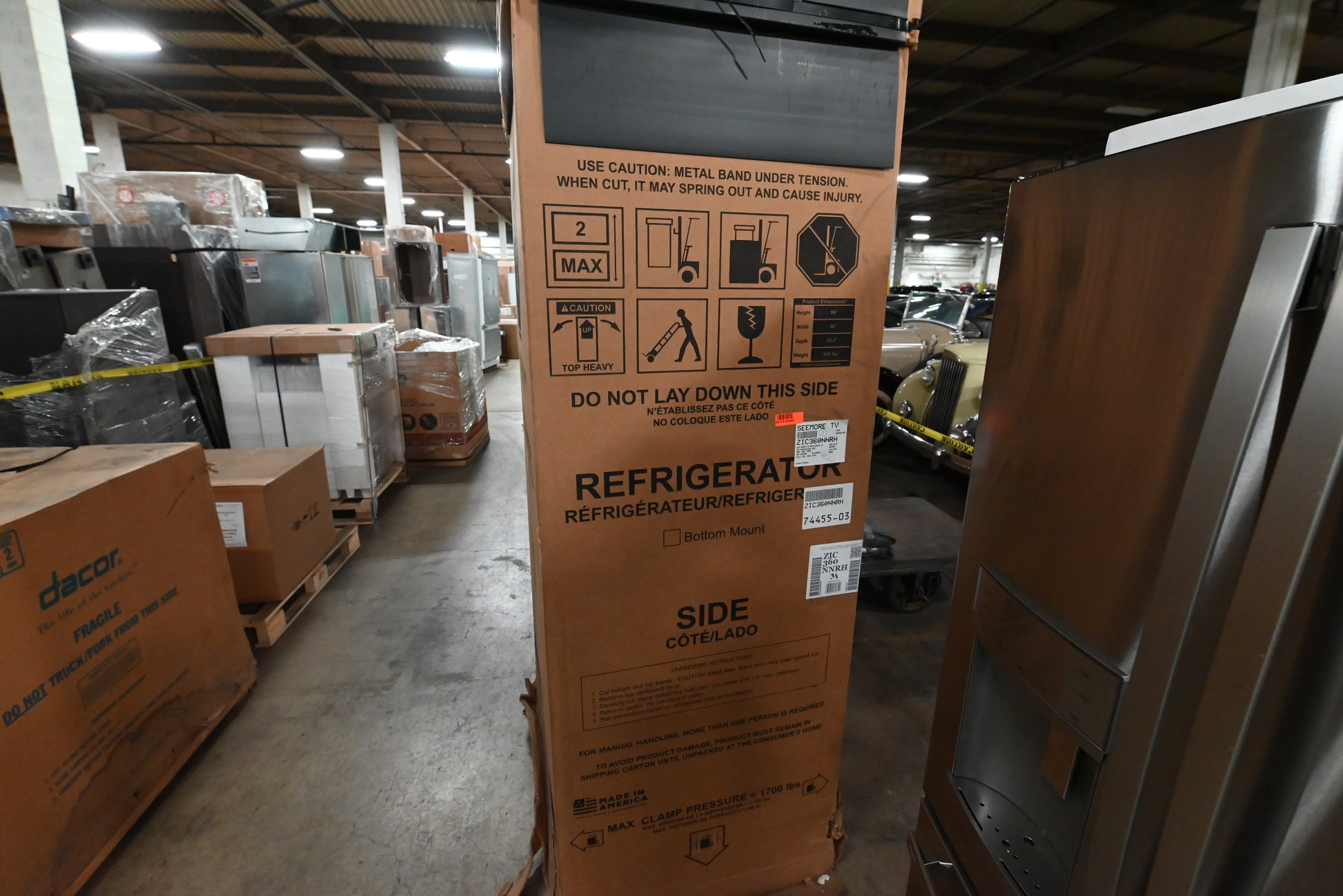 Monogram ZIC360NNRH 36" Panel Ready Bottom Freezer Refrigerator