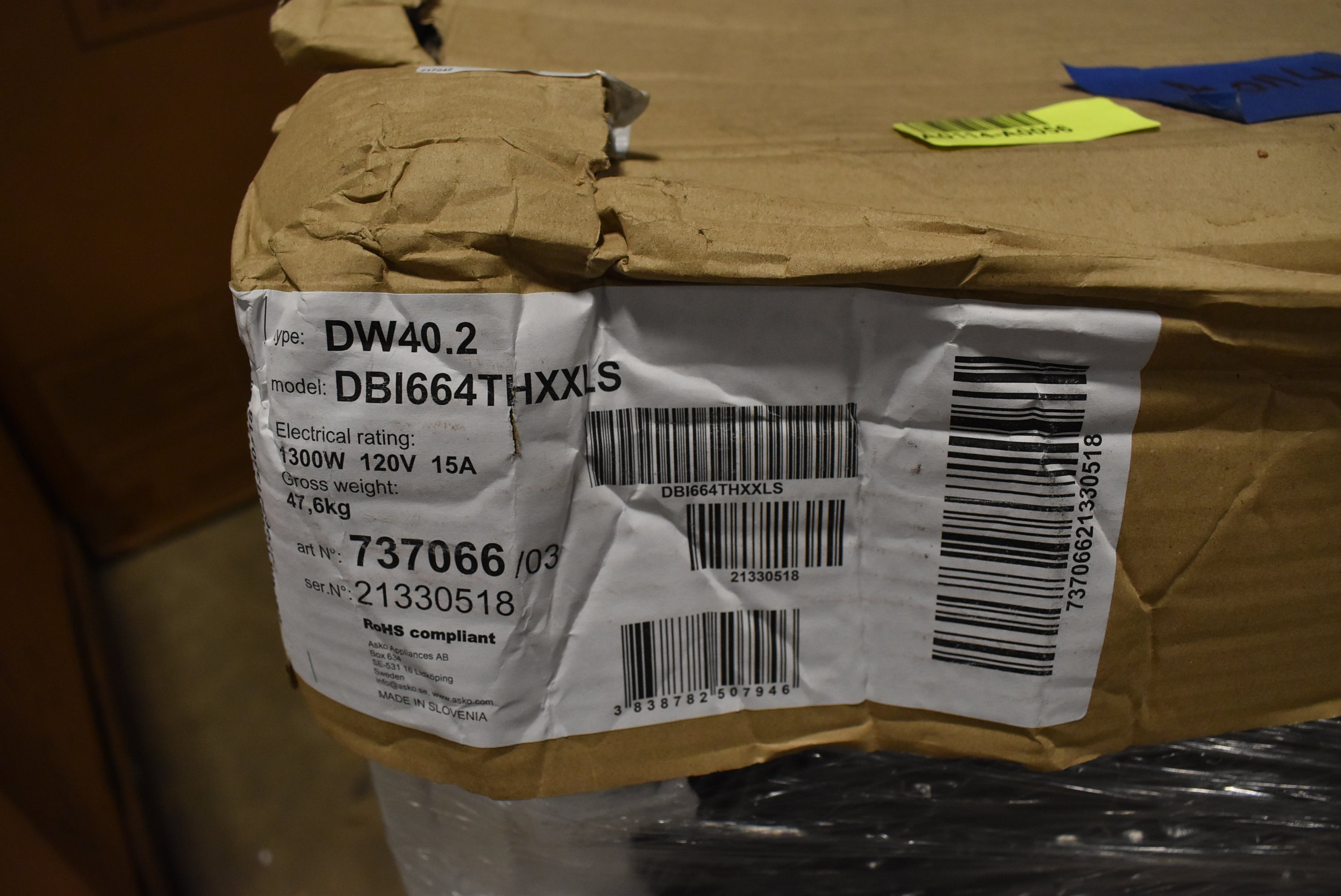 Asko 40 Series DBI664THXXLS 24" Stainless Steel Dishwasher