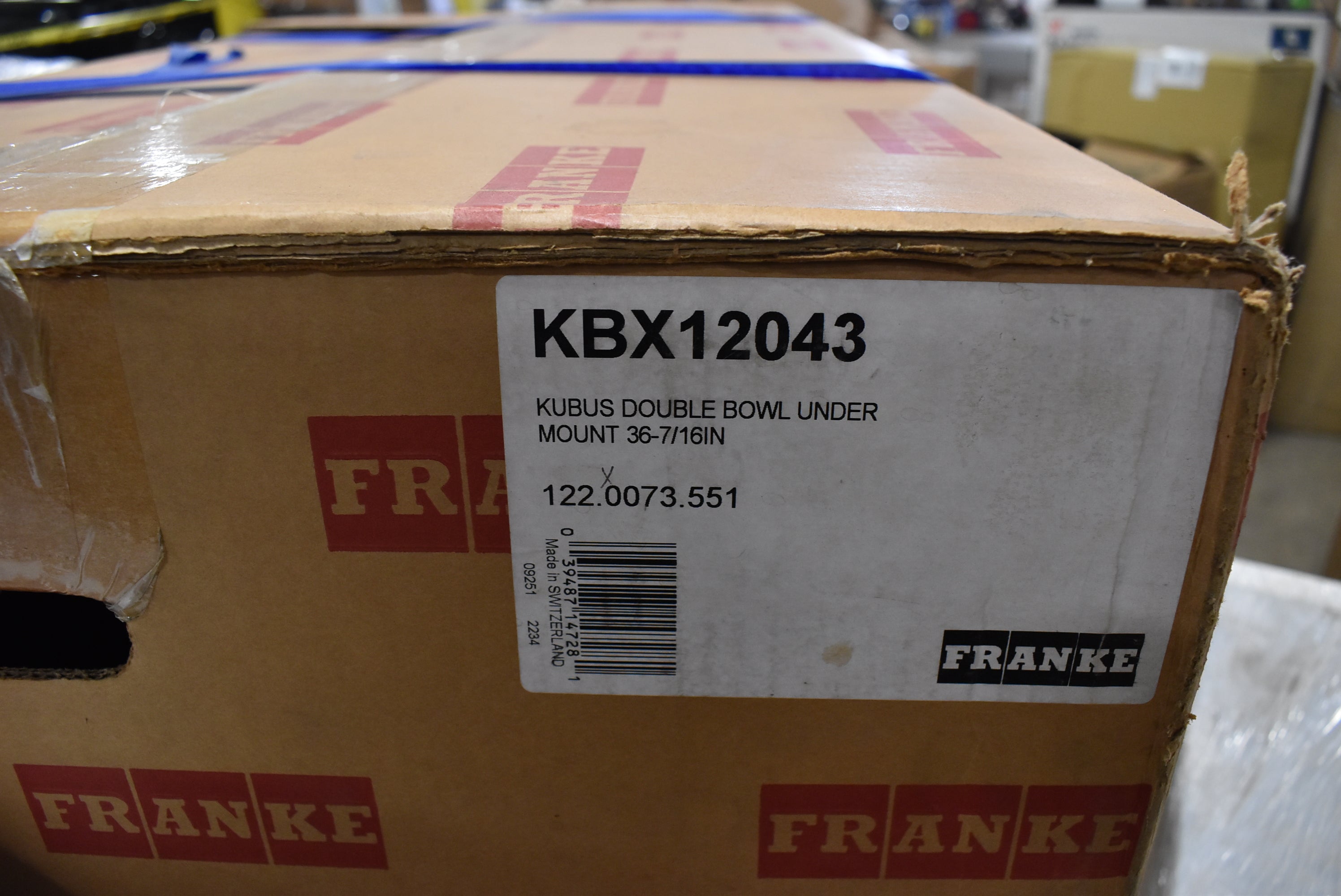 Franke KBX12043 43" Stainless Steel Undermount Double Bowl Kitchen Sink