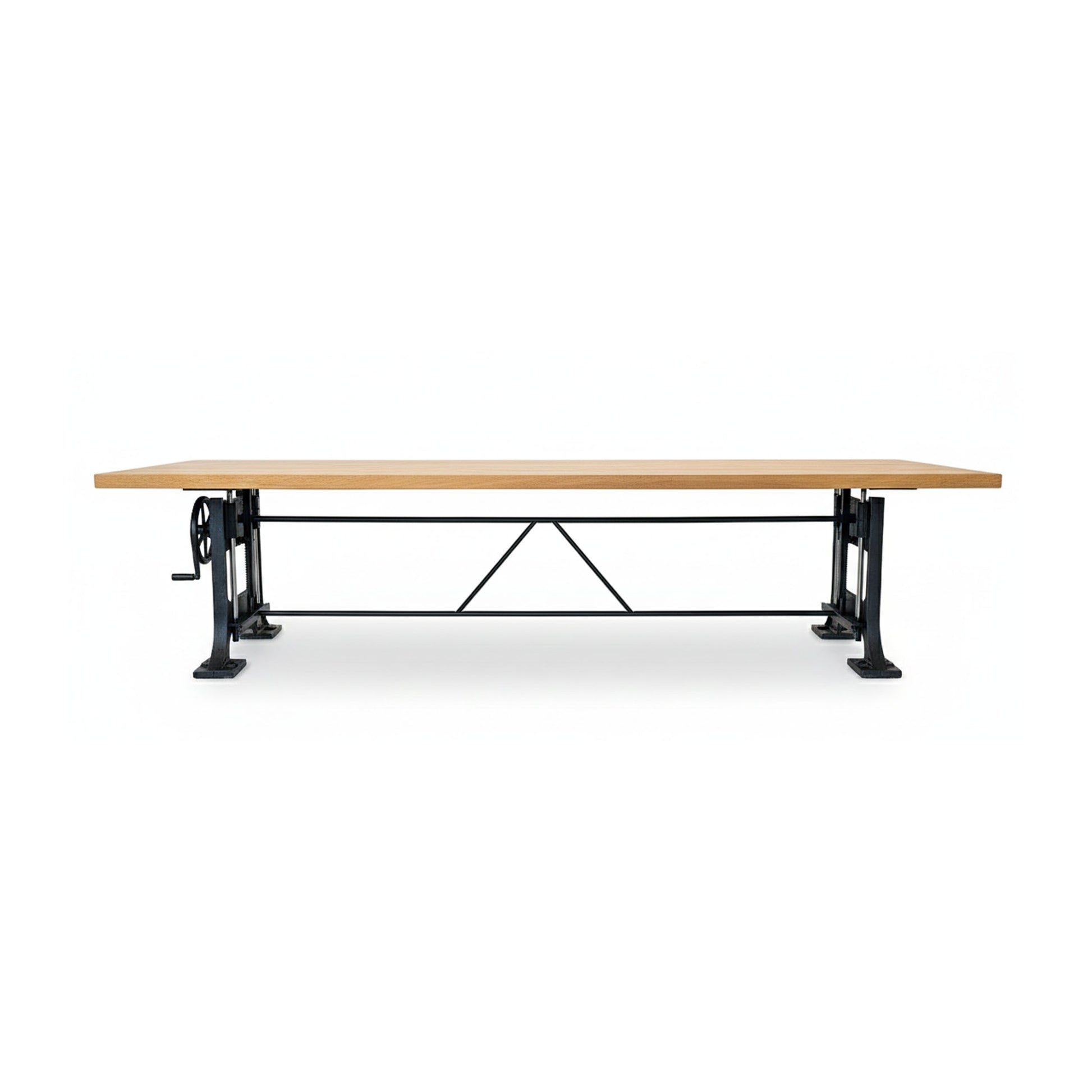 eggersmann Certified Light Oak and Black Metal Modern Rustic Dining Table