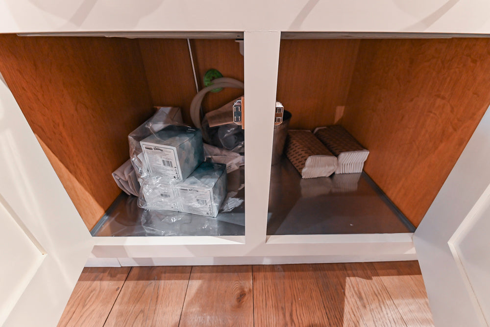 Christopher Peacock Refectory White Kitchen with Wooden Island, Marble Countertops and JennAir Appliances
