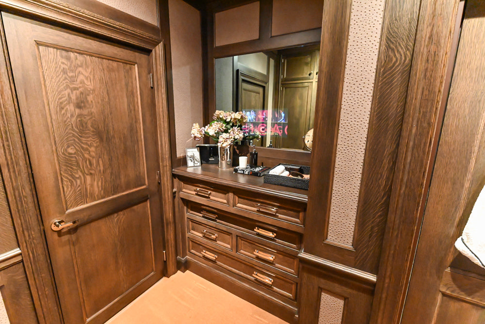 Christopher Peacock Traditional Classic Dark Wooden Brown Wardrobe Closet