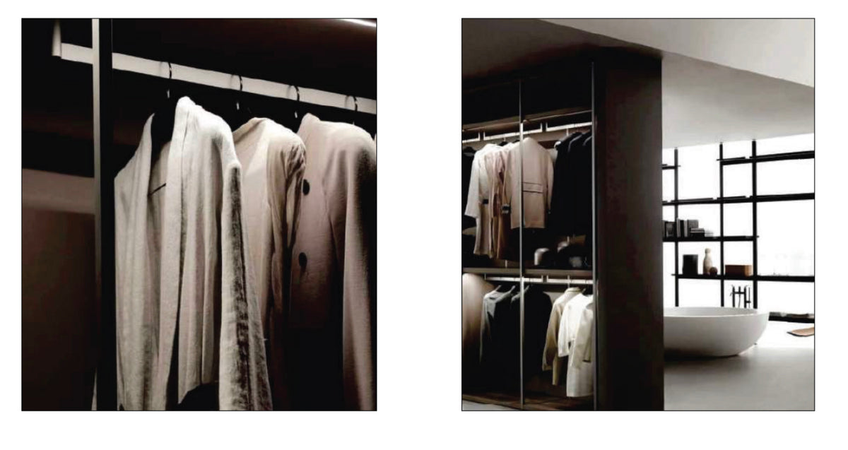 Boffi Antibes Walk-In Closet with Melamine Elm Doors – Aurora Circ