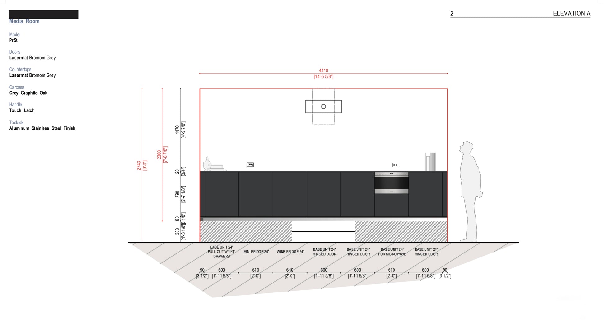 Boffi PRST Lasermat Bromom Grey and Grey Graphite Oak Media Room