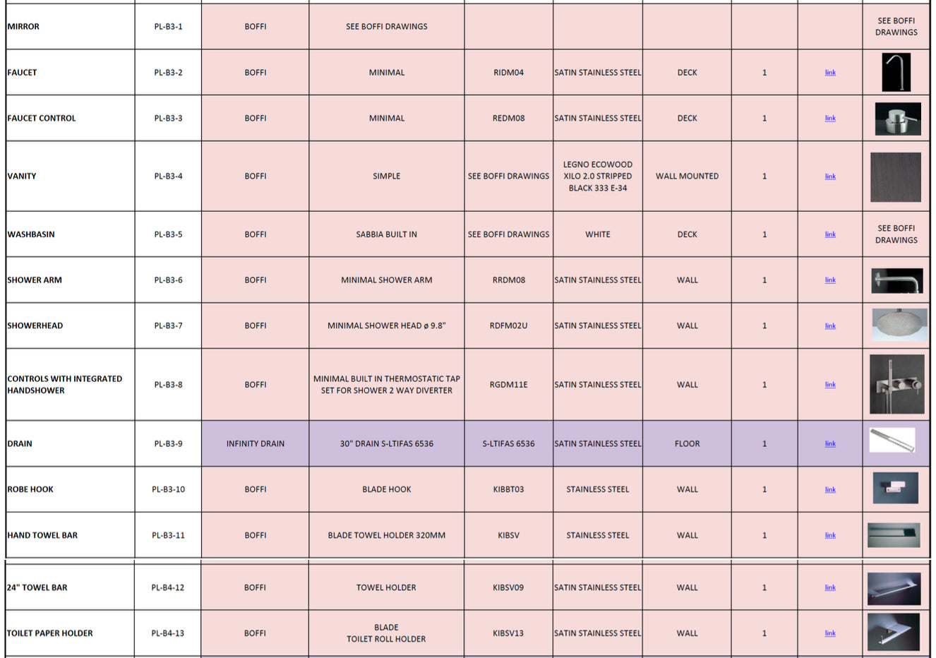 Boffi Free Zone Full Guest Bathroom with Xilowood Planked Sand Finish and Cristalplant Countertop