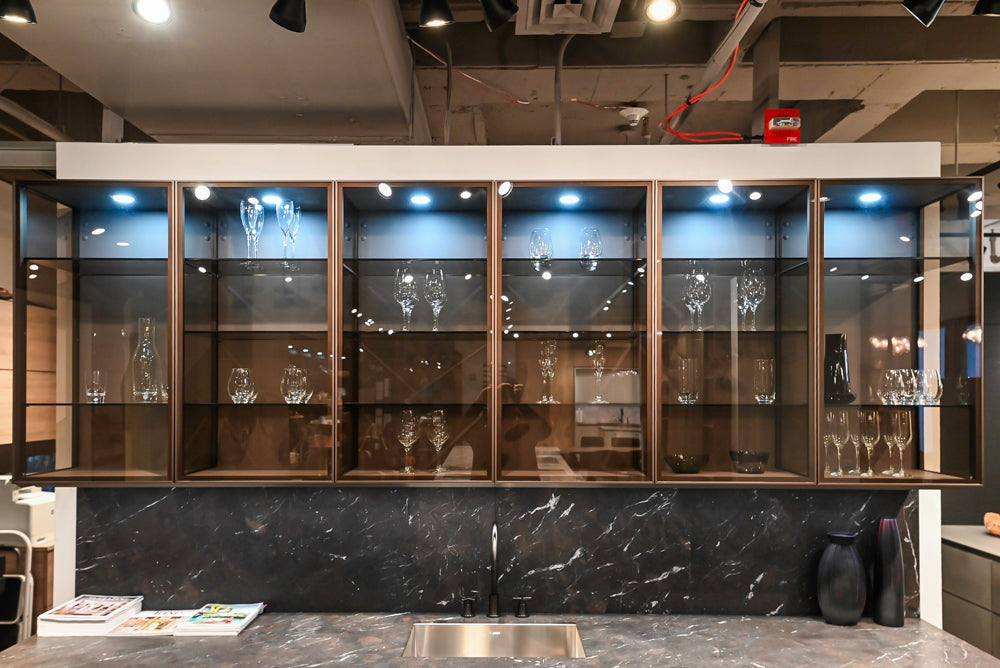 eggersmann Modern Glance Glass Upper Display Cabinets