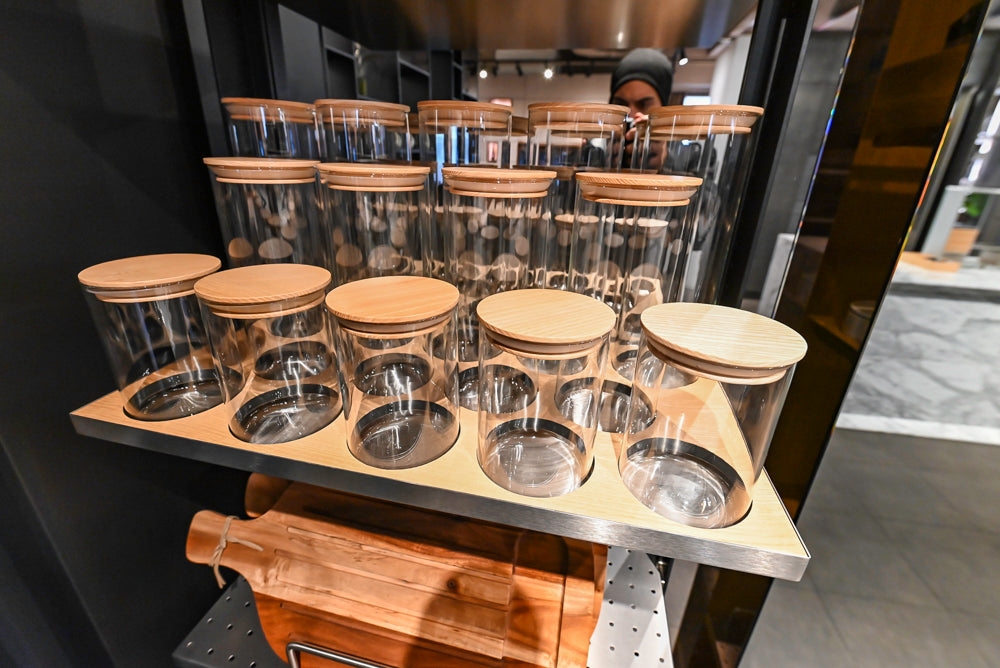 eggersmann USA Work's Glass Paneled Kitchen Storage Display