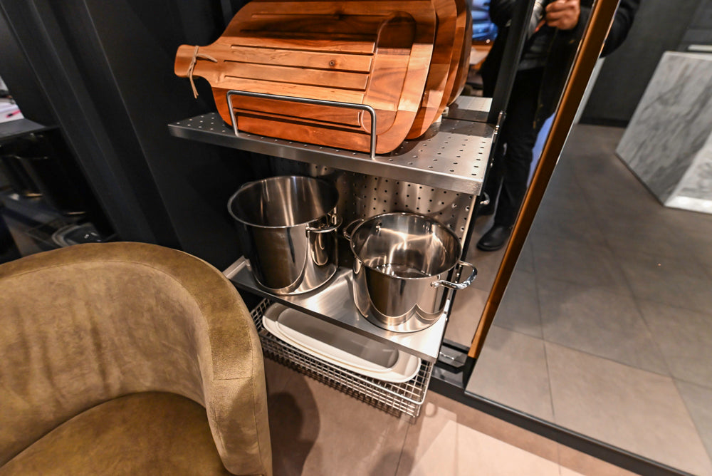 eggersmann USA Work's Glass Paneled Kitchen Storage Display