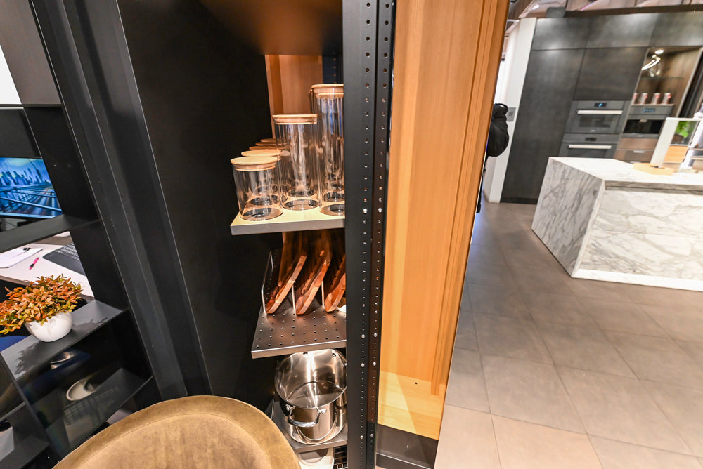 eggersmann USA Work's Glass Paneled Kitchen Storage Display