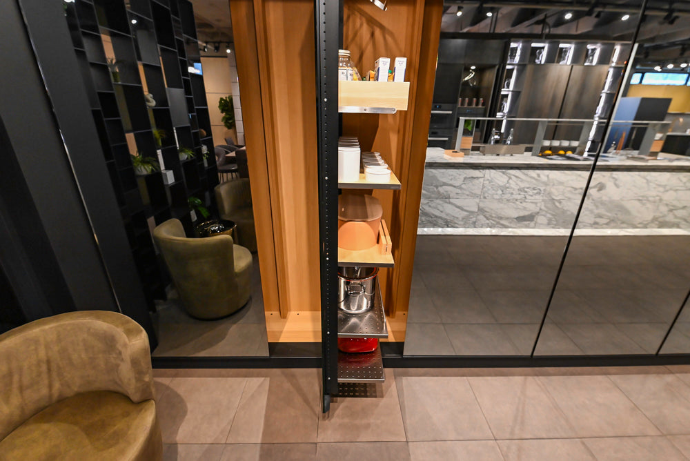 eggersmann USA Work's Glass Paneled Kitchen Storage Display