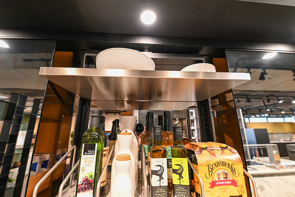 eggersmann USA Work's Glass Paneled Kitchen Storage Display
