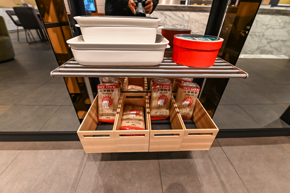 eggersmann USA Work's Glass Paneled Kitchen Storage Display