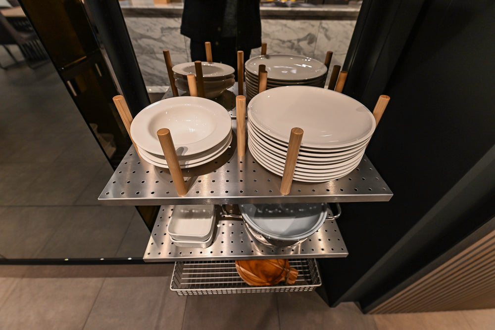 eggersmann USA Work's Glass Paneled Kitchen Storage Display