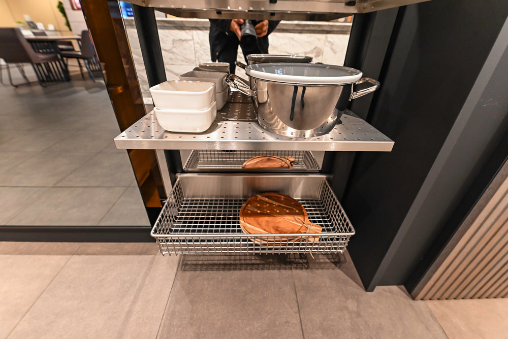 eggersmann USA Work's Glass Paneled Kitchen Storage Display