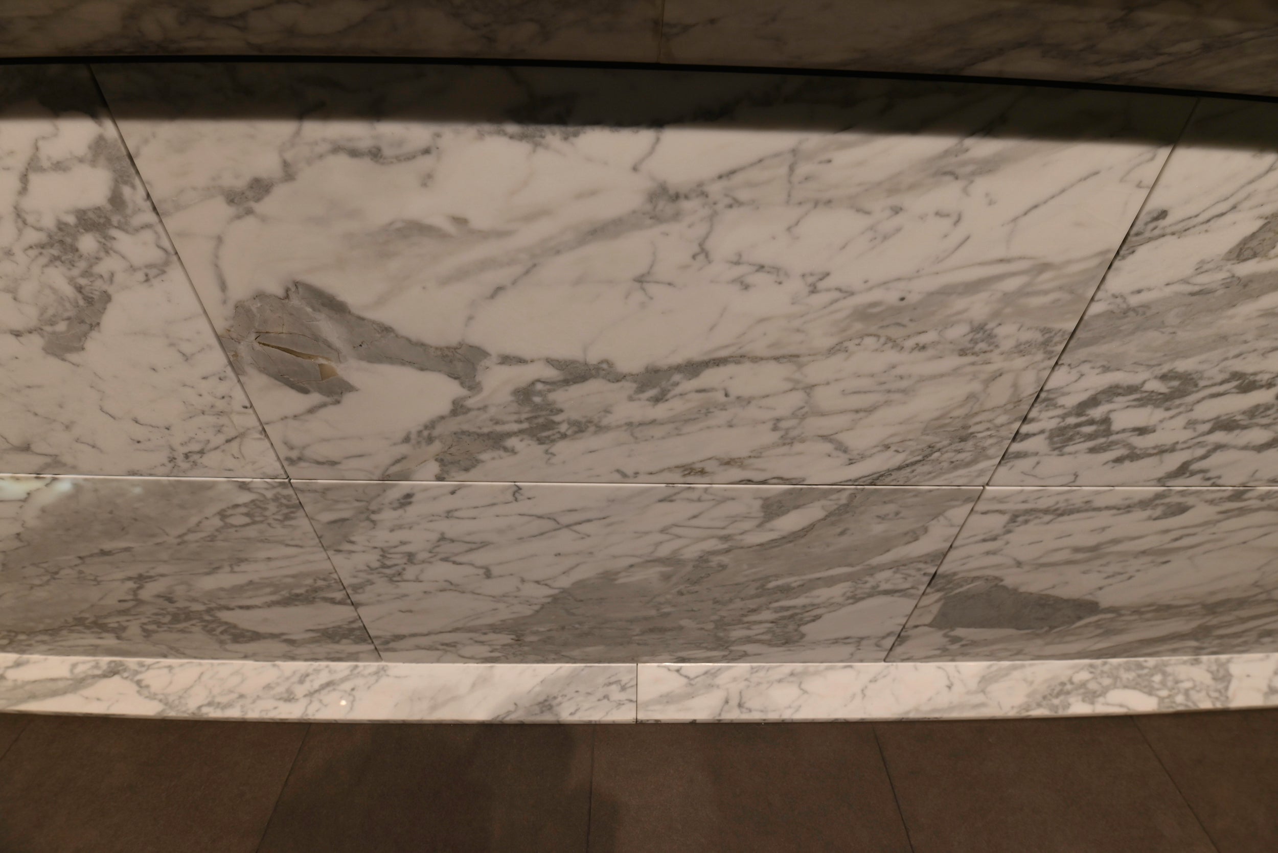 eggersmann Chablis Vintage Oak & Steel Grey Modern Kitchen with Arabescato Waterfall Island and Miele Appliance Suite