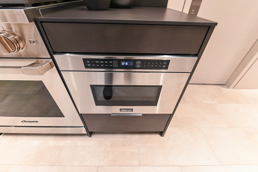 Poggenpohl Dark Brown Modern Kitchenette with Dacor Appliances