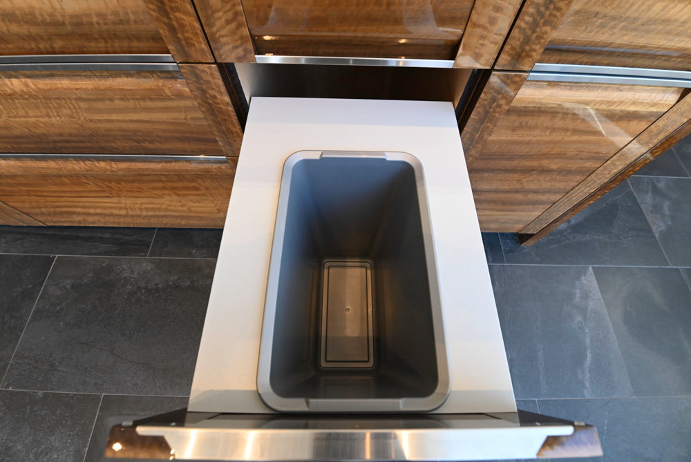 Premier Custom-Built Modern High-Gloss Wood Veneer Wet Bar with Sink & Faucet