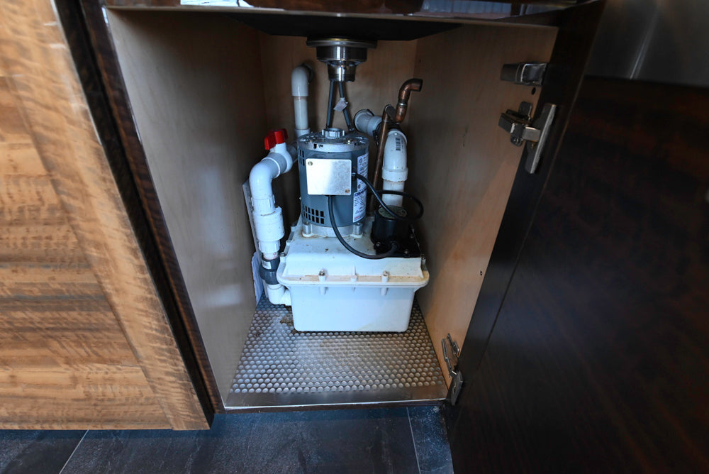 Premier Custom-Built Modern High-Gloss Wood Veneer Wet Bar with Sink & Faucet