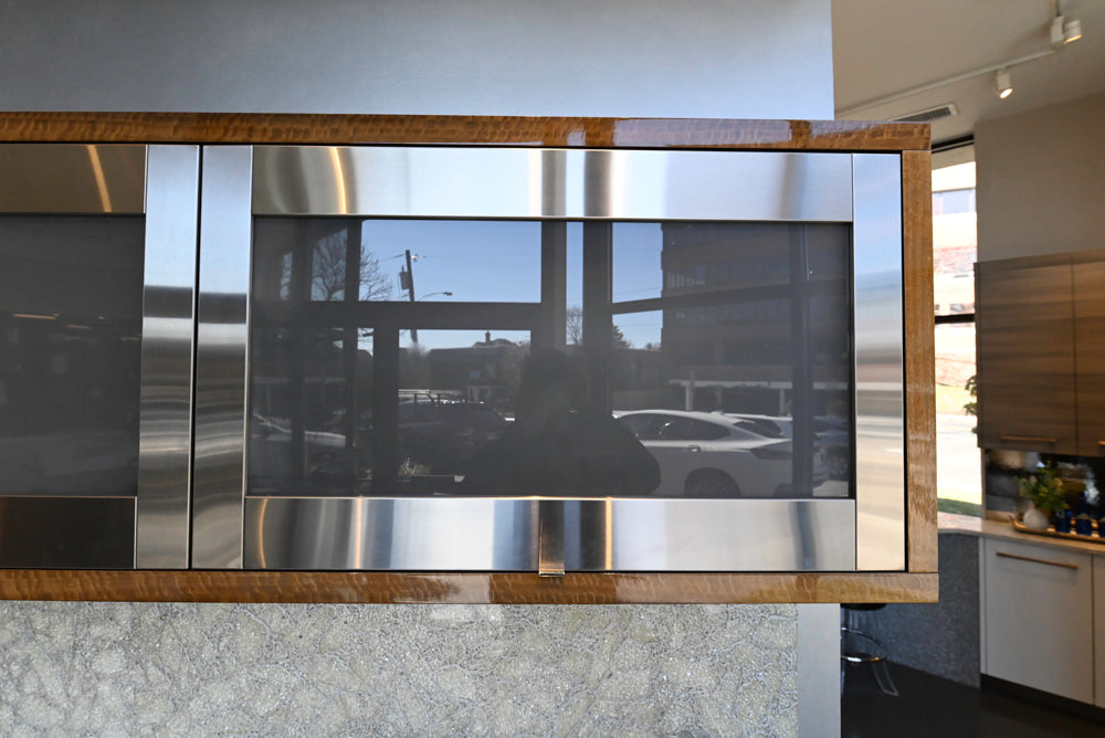 Premier Custom-Built Modern High-Gloss Wood Veneer Wet Bar with Sink & Faucet