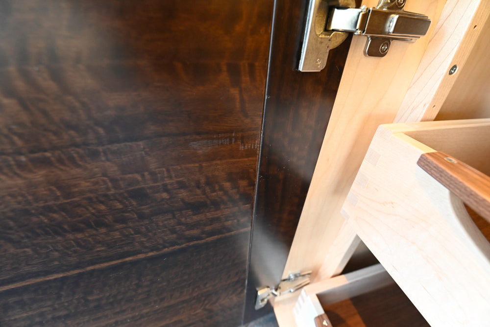 Premier Custom-Built Modern High-Gloss Wood Veneer Wet Bar with Sink & Faucet