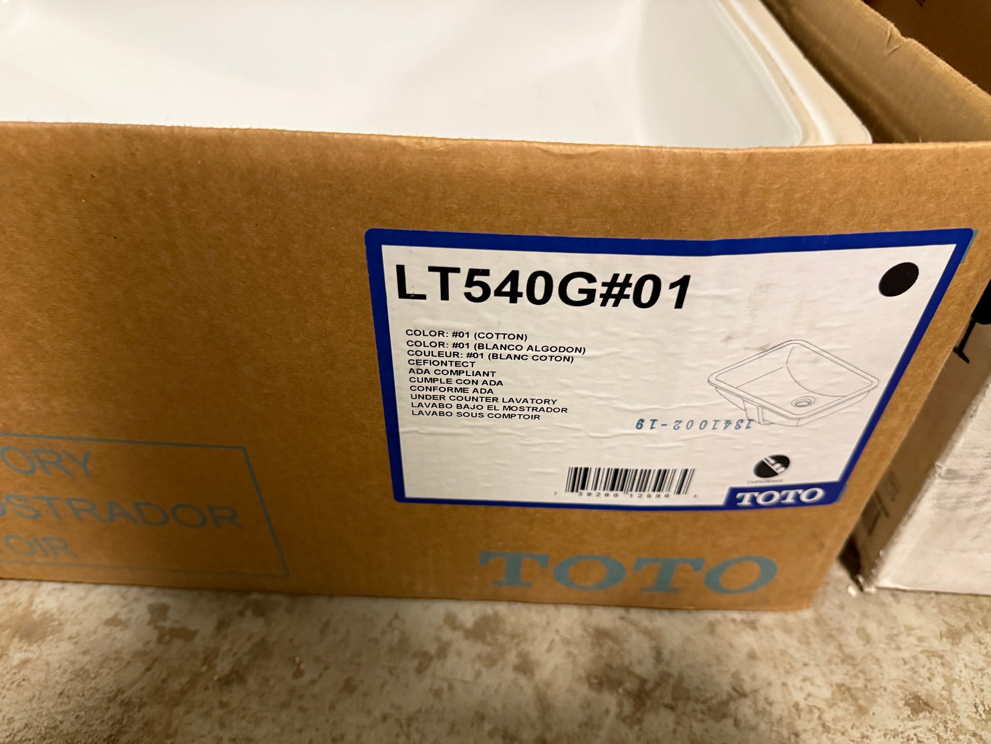 TOTO 21 1/4" Cotton Undermount Bathroom Sink with Overflow and CeFiONtect Ceramic Glaze